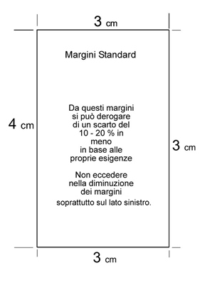 Quali margini lasciare nello scrivere su un foglio A4
